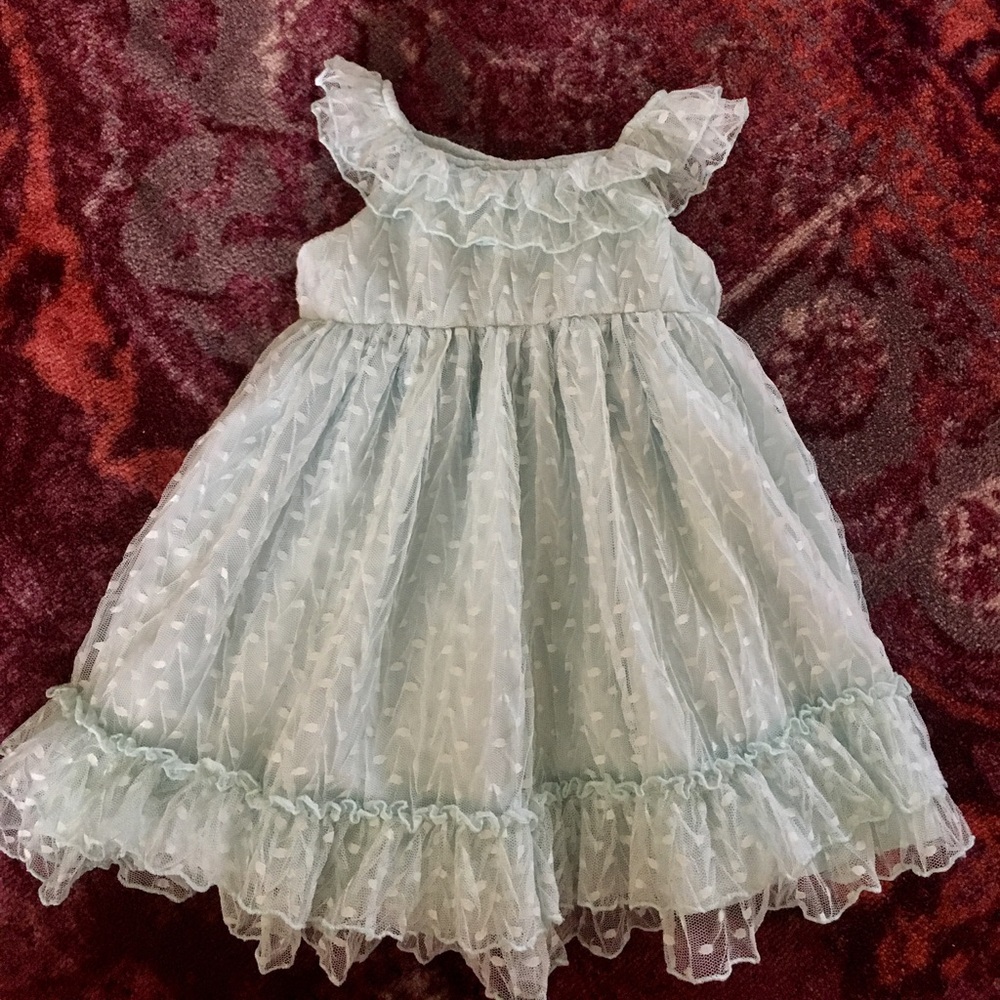 LAURA ASHLEY seafoam green baby girl dress 24month